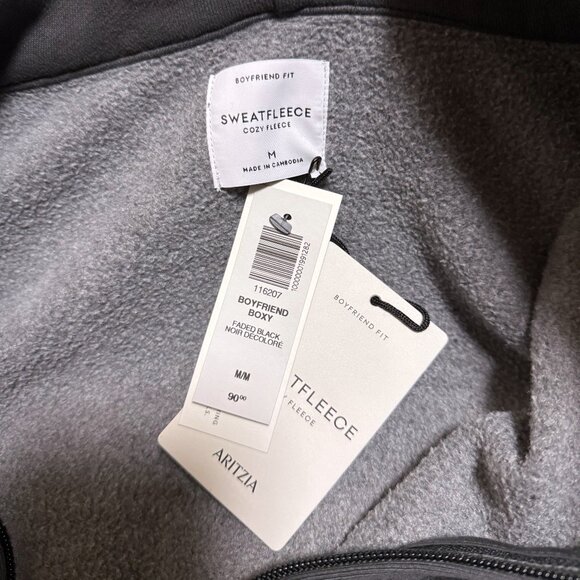 NWT Aritzia Cozy Sweatfleece Boyfriend Boxy Zip Hoodie - Picture 8 of 10